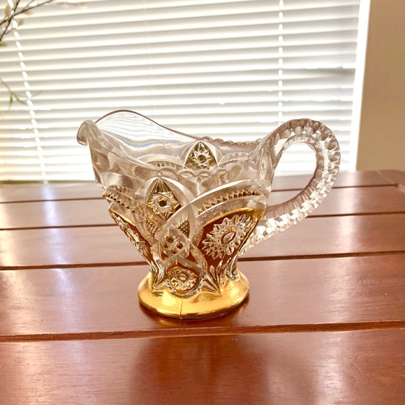 Vintage EAPG 'Fashion Gold (Decor)' Cream Pitcher by Imperial Glass - Ohio - Picture 4 of 5